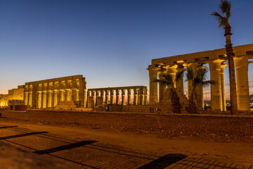 Evening view of Luxor temple, Egypt