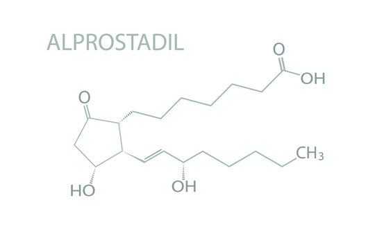  Alprostadil molecular skeletal chemical formula.	
