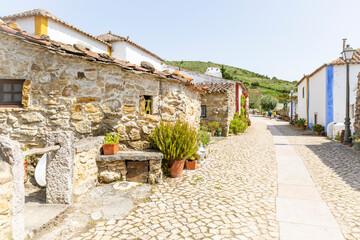 a cobbled street at aldeia da Mata Pequena typical village, Igreja Nova e Cheleiros, Mafra, Portugal