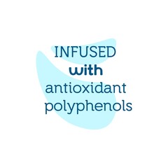 Infused with antioxidant polyphenols label design