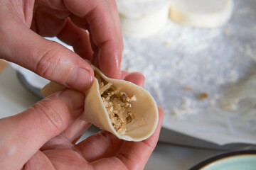 Making of the chinese dumpling