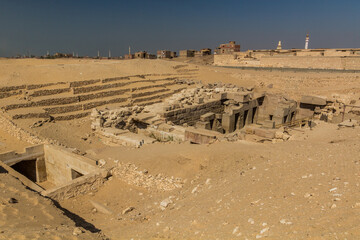 Osireion temple ruins in Abydos, Egypt