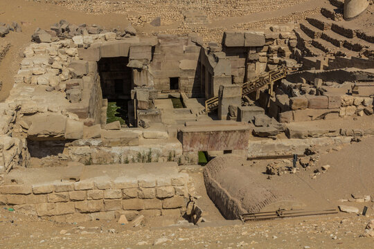 Osireion temple ruins in Abydos, Egypt