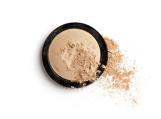 Make-up crushed mineral face powder