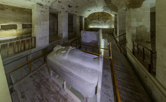 Burial chamber of Merenptah tomb in the Valley of the Kings at the Theban Necropolis, Egypt