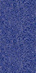 Elegant seamless pattern with leaves and curls. Luxury floral background. Vector illustration.