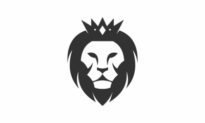 Lion Head Silhouette logo vector image