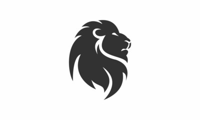 Lion Head Silhouette logo vector image