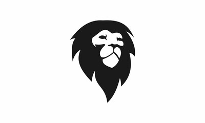 Lion Head Silhouette logo vector image
