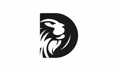 Leteer D Lion Logo vector