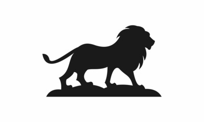 silhouette of a lion vector image