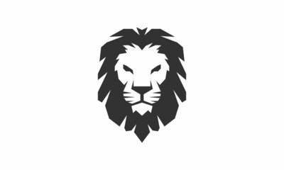 Head lion silhouette vector image