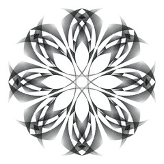 Geometric mandala from stripes. Geometric design. - 484055878