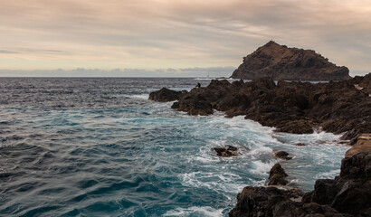sunset on the coast Tenerife Garachico