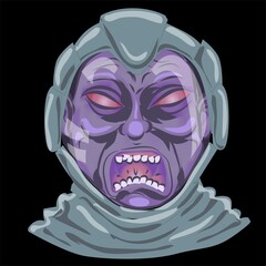 Otherworldly Creature in a Space Suit Vector Illustration