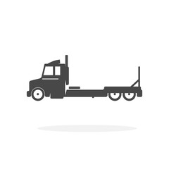Truck Icon Silhouette Vector Illustration
