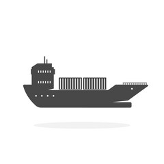 Obraz premium Oil Tanker Ship Icon Silhouette Vector Illustration