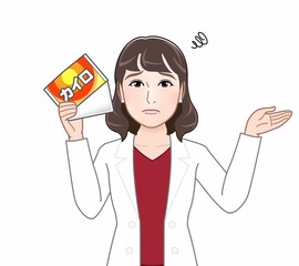 使い捨てカイロをもつ女性