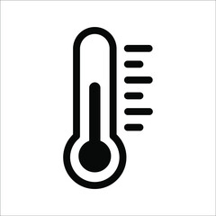 Temperature flat vector icon. Chill symbol concept isolated. Medicine thermometer. Weather, hot and cold climate in trendy style for web site, mobile app design. Logo illustration.