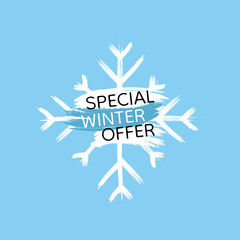 winter sale banner, vector illustration	