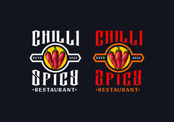 Logo Chili Restaurant Vector Illustration Template Good for Any Industry