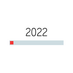 Happy New Year 2022 text design. Cover of business diary for 2022 with wishes. Brochure design template, card, banner. Vector illustration. Isolated on white background.	