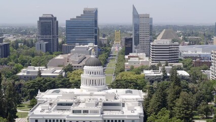 Capitol Building in Downtown Aerial View