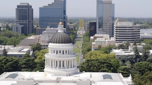 Capitol Building in Downtown Aerial View