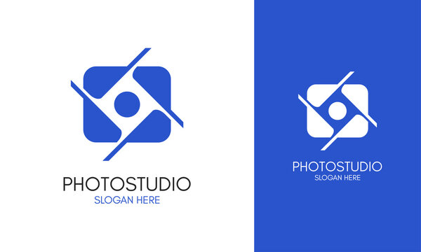 Camera shutter logo design. Photography capture moment