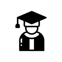graduation solid style icon. vector illustration for graphic design, website, app. EPS 10