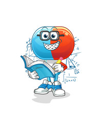 capsule head cartoon geek. cartoon mascot vector