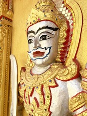 Thai angle statue at Wat Bang Prong , Chachoengsao Province,Thailand.