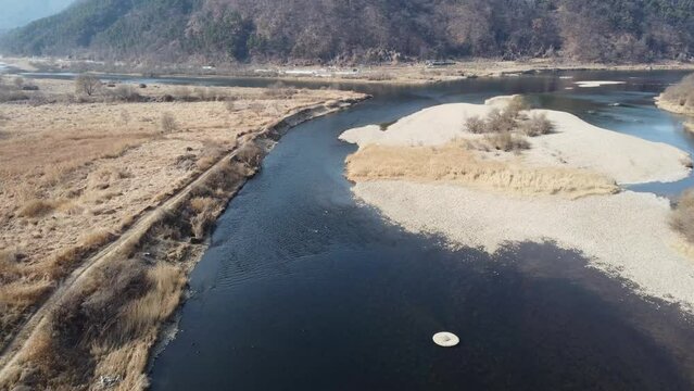 Drone Stock Video: mountains and river
