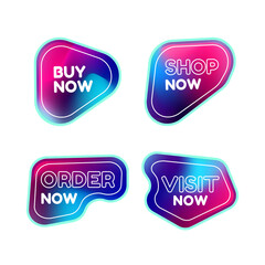 Call to action button that lights up brightly and attracts attention with the concept of led, cyberpunk, the nuances of led lights at night are dazzling