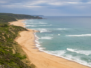 Morning view from the Johanna Beach Great Ocean Walk campground - Johanna, Victoria, Australia