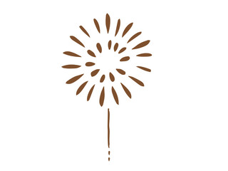 Obraz premium かわいい打上花火／手描きイラスト素材