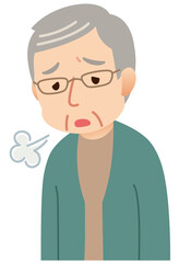 落ち込む高齢者　男性　うつ