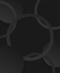 Abstract. Geometric shape black overlab background. Vector.