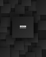Abstract. Geometric shape black overlab background. Vector.