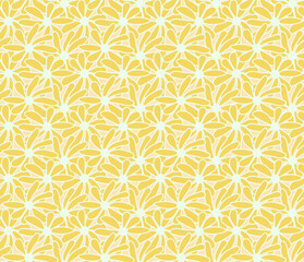 Daisy flower seamless pattern background. Vector.