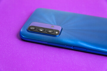 New cell phone over colorful background
