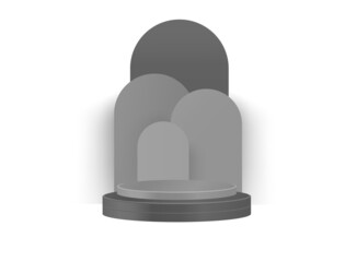 Display for cosmetic fashion product Empty showcase for product presentation Abstract