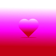 Pink heart shape is given to loved ones on Valentine's Day