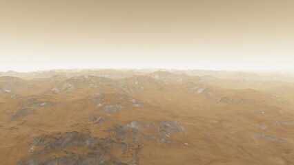 alien planet landscape sci fi spatial background, view from planet surface with spectacular sky, realistic digital illustration