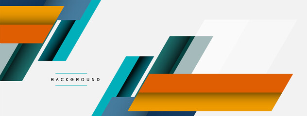 Vector background. Abstract overlapping color lines design with shadow effects. Illustration for wallpaper banner background or landing page