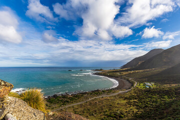 View from the top of the Lighthouse in Ngawi/Cape Palliser New Zealand