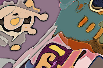 Abstract beautiful colorful geometric illustration