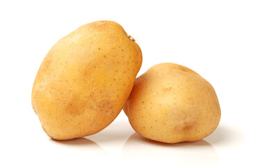 potatoes isolated on white background