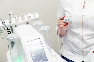 Fototapeta premium Cosmetic machine in the beautician office. Photo