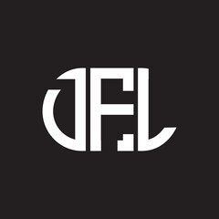 DFL letter logo design on black background. DFL creative initials letter logo concept. DFL letter design.